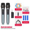 Rechargeable Wireless Microphone with Battery Display for Home KTV and Stage Live Streaming, Model One-to-Two Handheld.