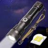 XHP50 Aluminum Alloy Telescopic Flashlight LED Power Display USB Rechargeable Strong Light Flashlight