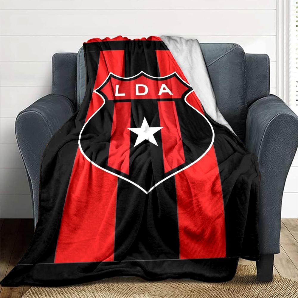 Alajuelense Logo Print Flannel Blanket High Quality Warm Comfortable Cover for All Seasons Perfect for Gifts Home Decor