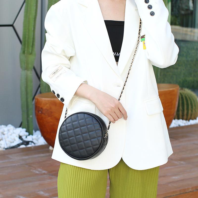 Spring and Summer Mini Mobile Phone, Round Bag, Diamond-shaped Chain, Single-shoulder Crossbody Small Bag for Women