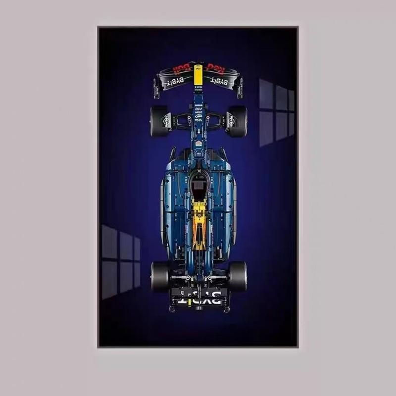 NEW LED Display Wallboard Suitable for LEGO 42206 RB 20 - F1 building block car model Wall Mount Display box Photo Frame