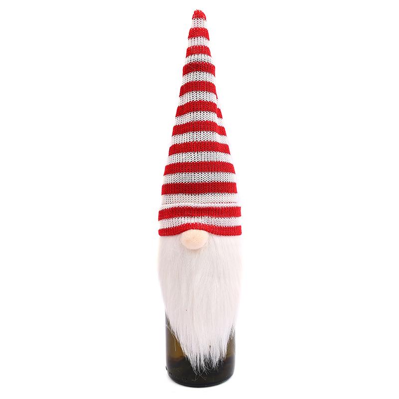 Qiaoding Knitted Christmas Faceless Doll Wine Bottle Hat & Cover