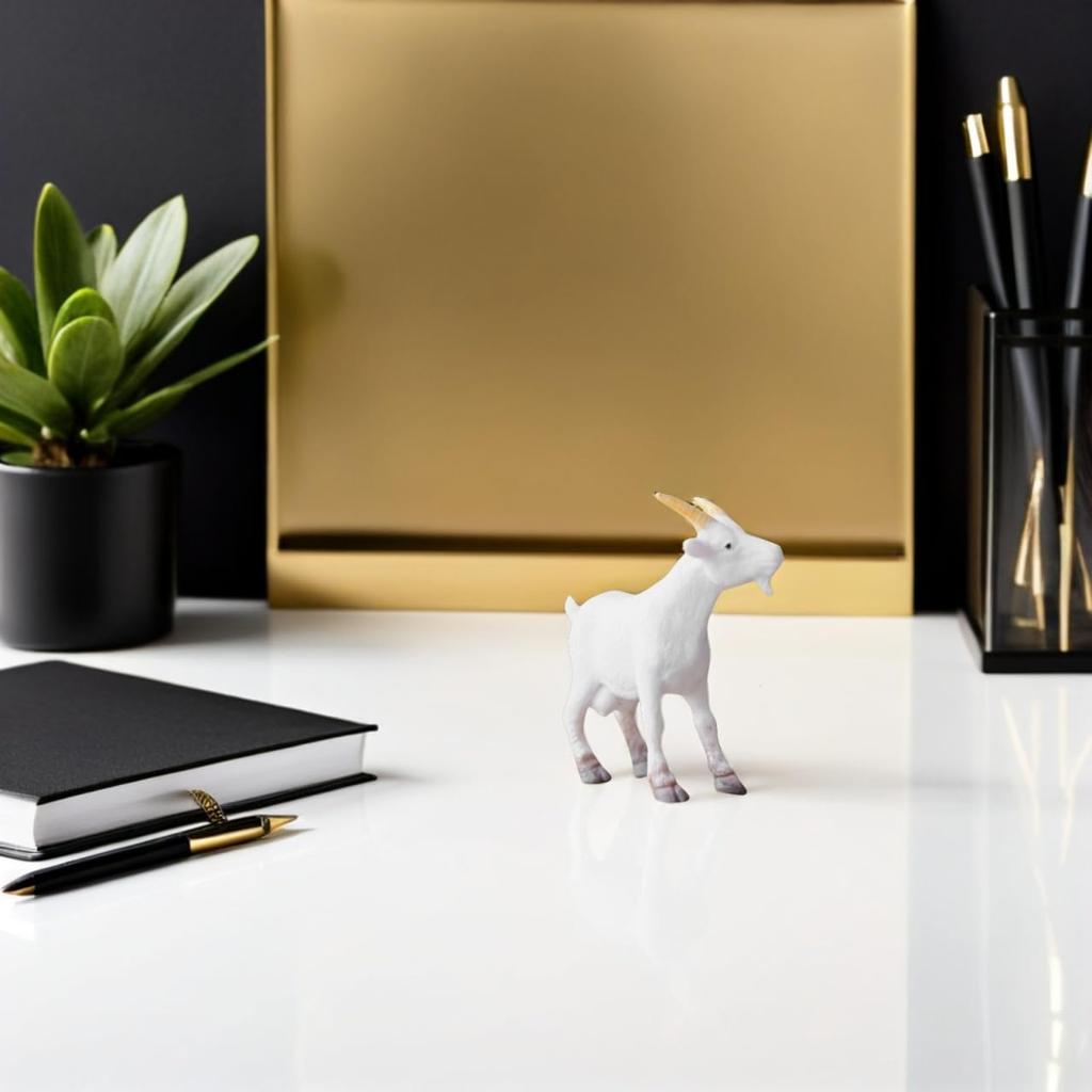 ERINGOGO 8 Pieces Goat Figurines, Miniature Goat Models, Cartoon Style Animal Figures for Micro Landscapes, Desktop Ornaments, Home Decor, Great Gift