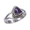 Natural Pink Amethyst Gemstone 925 Solid Sterling Silver Jewelry Ring S.7.5 w2P77