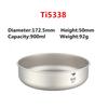 Keith Sets Titanium Bowls Outdoor Camping Picnic Tableware Ultralight Portable Camping Bowl 600ml 700ml 800ml 900ml Ti5376