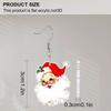 2D Flat Acrylic Christmas Earrings for Women Funny Lightweight Colorful Christmas Santa ClausDangle Drop Earrings Christmas Party Accessories Jewelry