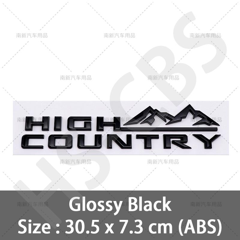 ABS High Country Emblem Rear Trunk Logo High Country  Badge Auto Body Decal Car Fender Stickers Styling Accessories