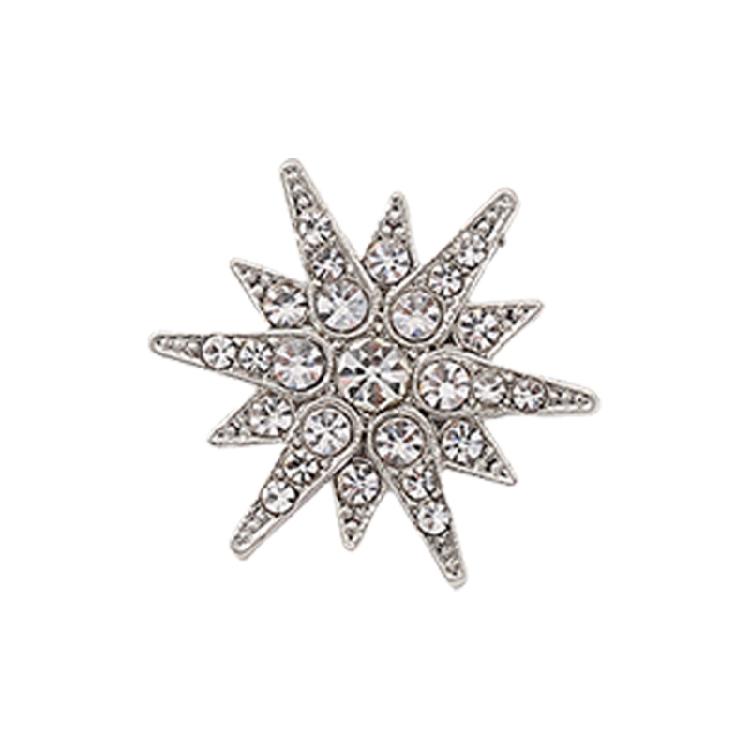Contemporary Hexagram Brooch For Professional Wardrobe Alloy Metal Accessory Gender Neutral Design Secure Pin Backing
