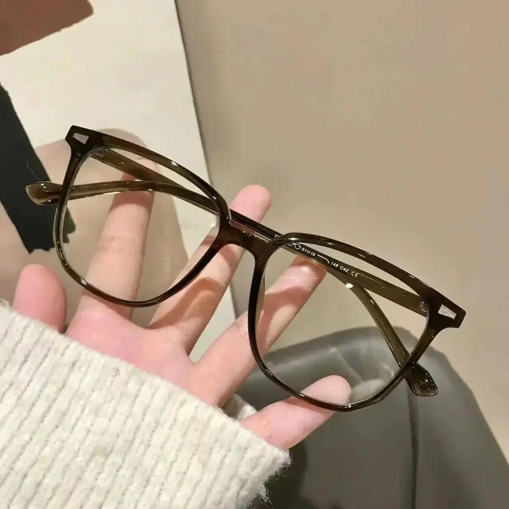New Trend Ultra Light Glasses for Women Vintage Oversized Round Frame Blue Light Blocking Computer Reading Eyewear