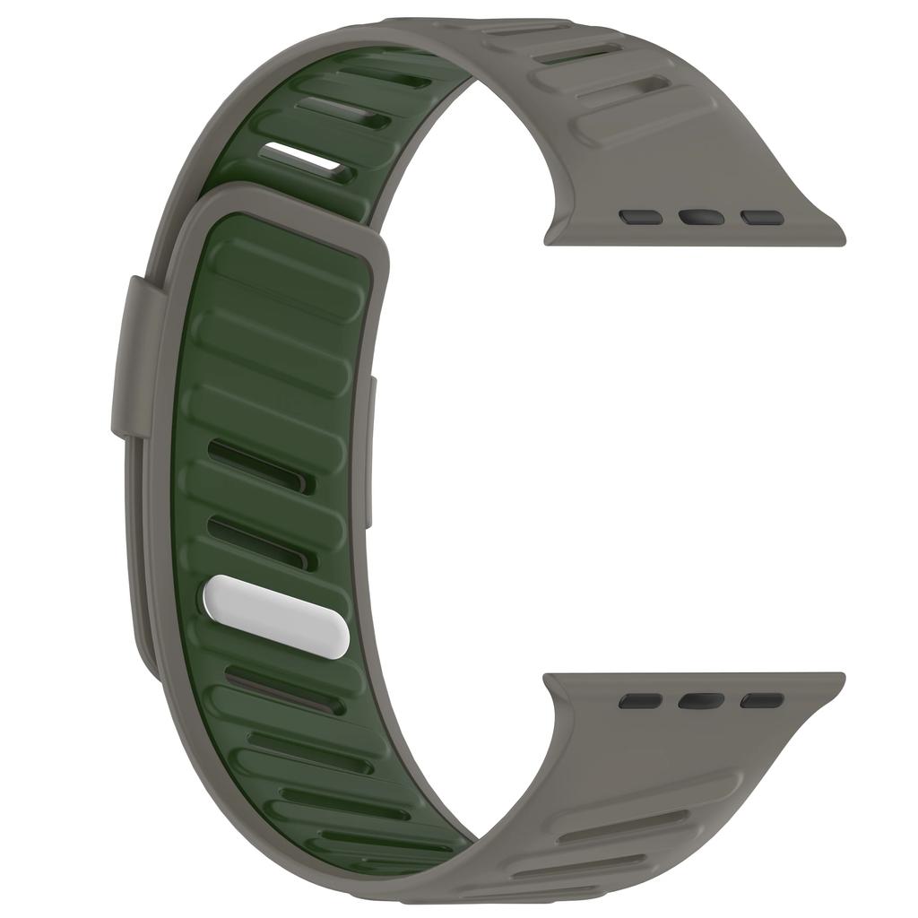 Dvoubarevný sportovní řemínek pro Apple Watch Ultra 3/2/1 49mm 41 42 45 44 46mm prodyšný silikonový pásek pro Iwatch řadu 11 10 9 8 7 SE