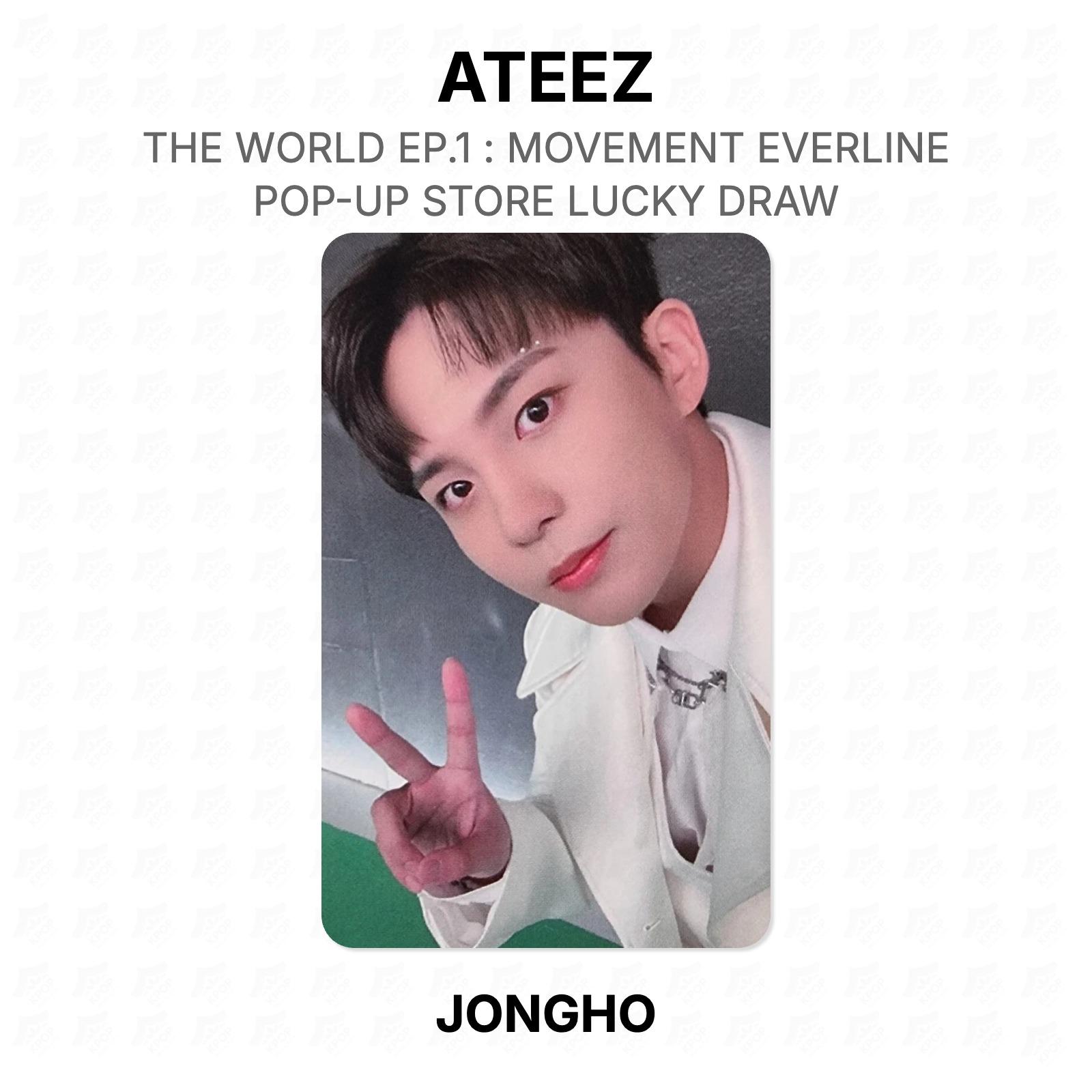 ATEEZ THE WORLD EP.1 : MOVEMENT EVERLINE POP-UP STORE LUCKY DRAW Official Photocard JONGHO