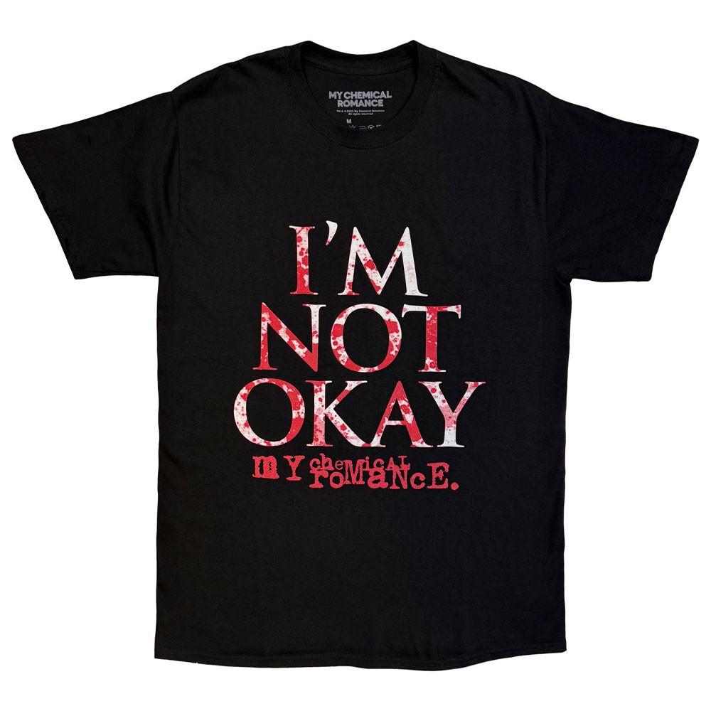 My Chemical Romance T Shirt Im Not Okay Band Logo new Official Mens Black Unisex T-Shirt XL