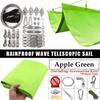 Width 2.5m~3m 300D Rainproof Wave Telescopic Sail Outdoor Awning Anti-UV Patio Pergolas Sun Canopy Retractable Wave Sunsade Net