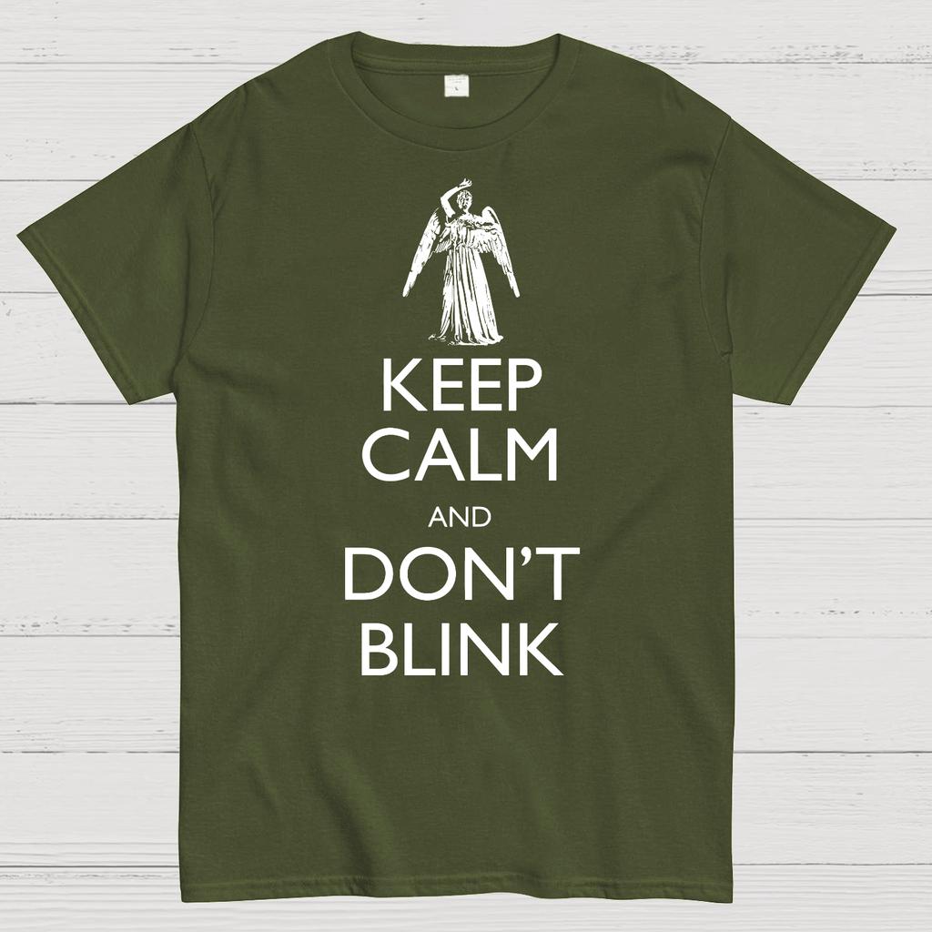 Keep Calm And Don't Blink Cotton Summer Casual Cool Loose T-Shirt