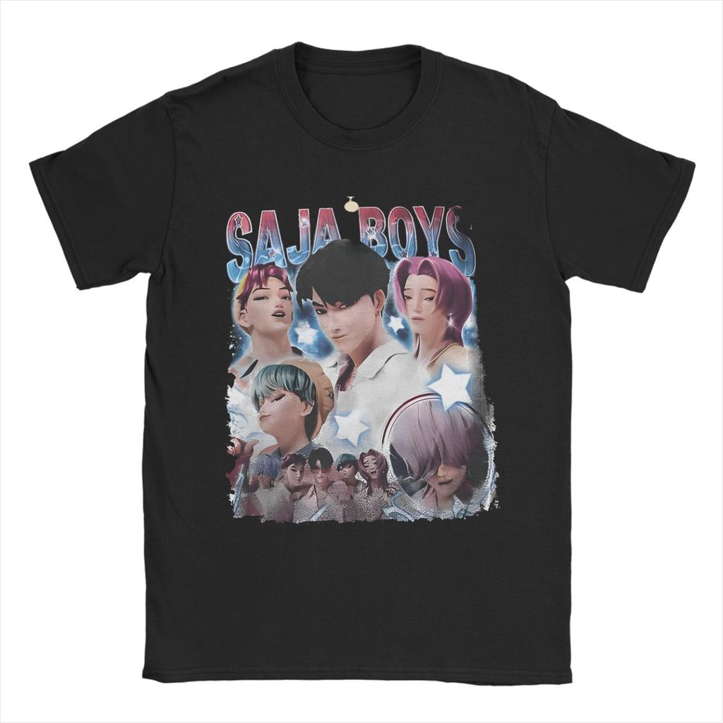 Man T Shirt Huntrix Kpop Demon Hunters  T Shirts Trendy Cool  Summer Tee Shirt Vintage Casual Pure Cotton Tops Plus Size 6XL