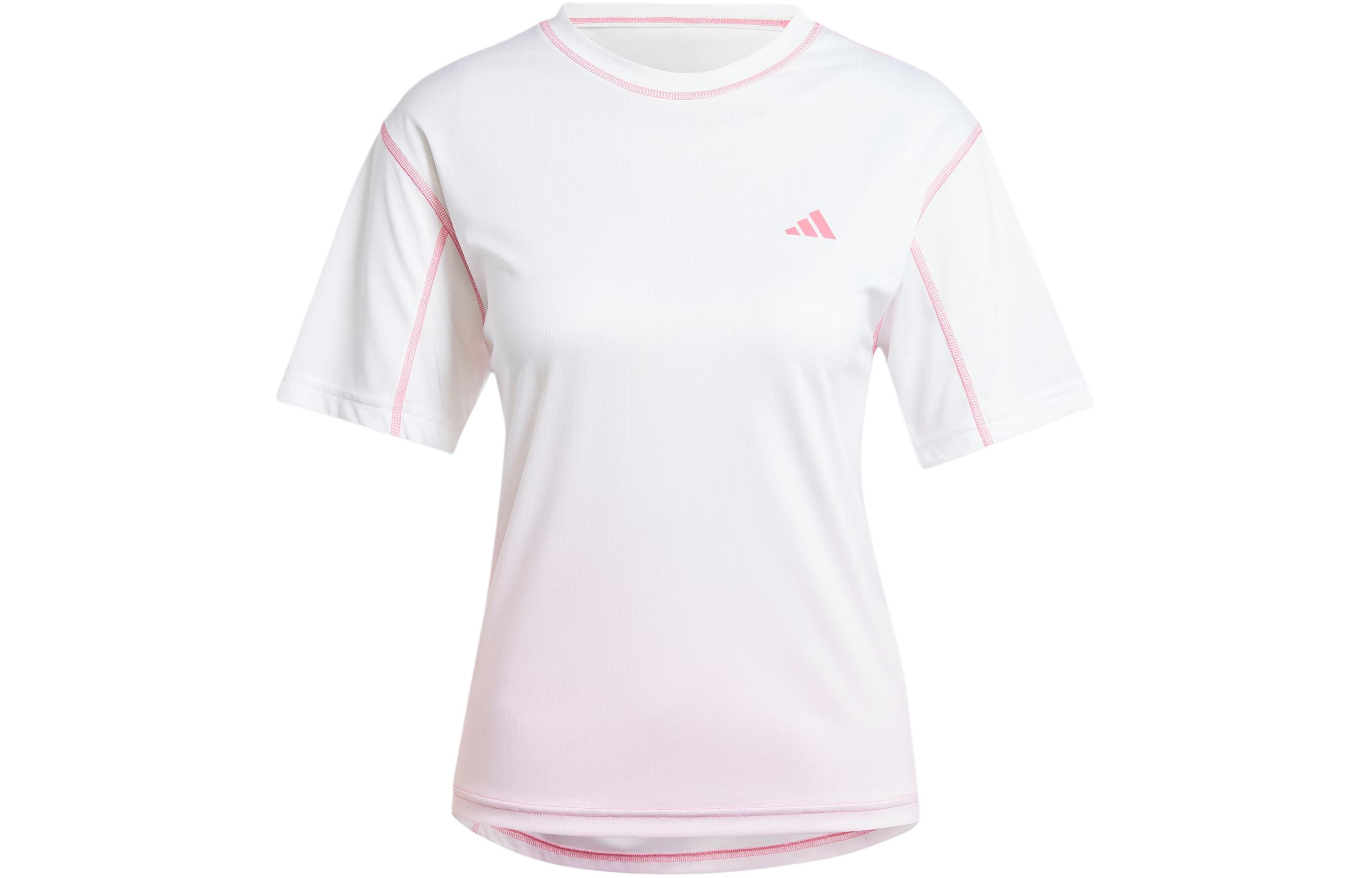 

Adidas Drop Shoulder Sleeve Running T Shirt Women s Clear Pink IP3560 S