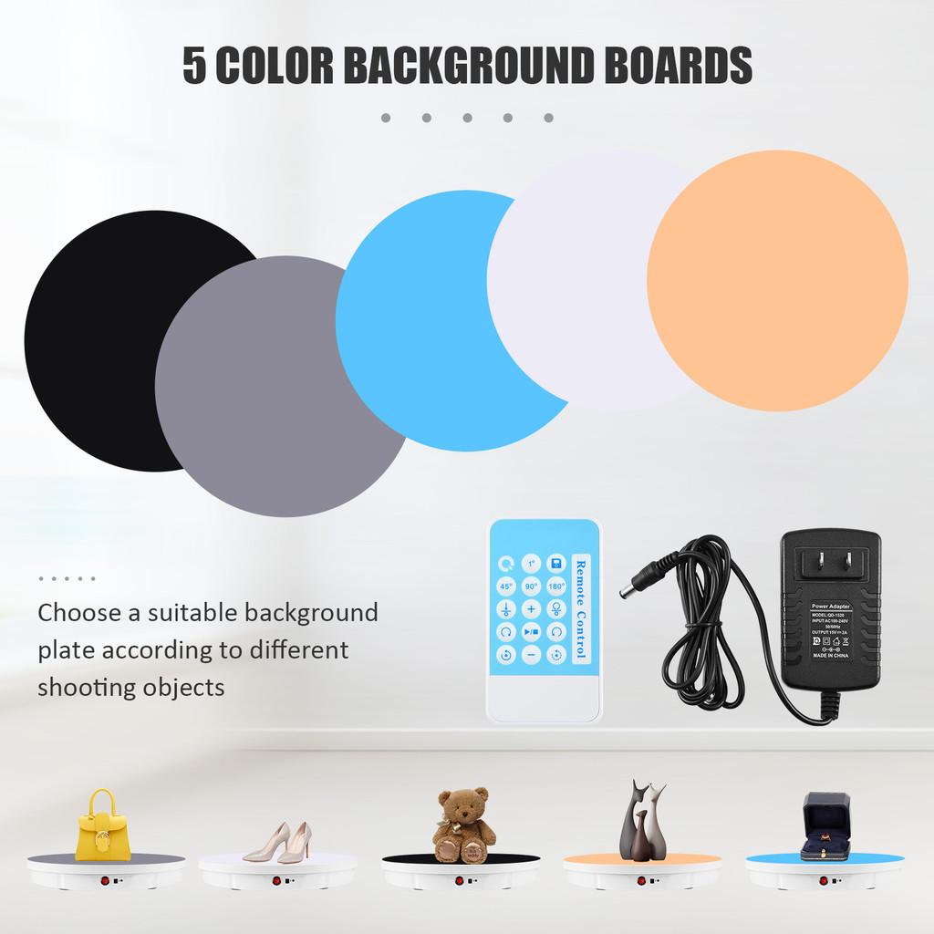 30/42/52CM 100KG 360° Panoramic Backdrop Shooting Booth Automatic Display Table Photography Turntable Rotating Display Stand