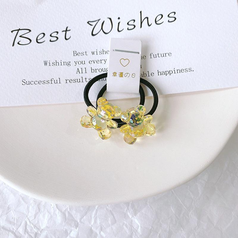 2 יחידות להקות שיער אלסטיות לתינוקות בנות צבע סוכריות טבעת שיער חבל שיער ילדים כיסוי ראש ילדים פעוט אביזרים