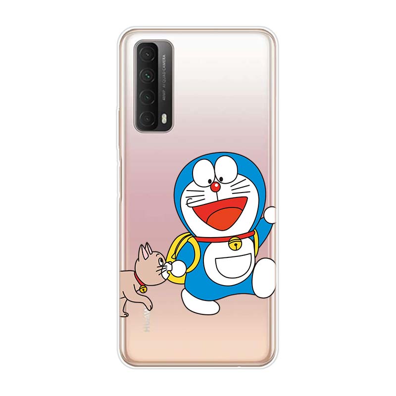 Roztomilý Doraemon pro Huawei Y9S Y6S Y8S Y9A Y7A Y8P Y7P Y5P Y6P Y7 Y6 Y5 Pro Prime 2020 2019 měkké pouzdro na telefon