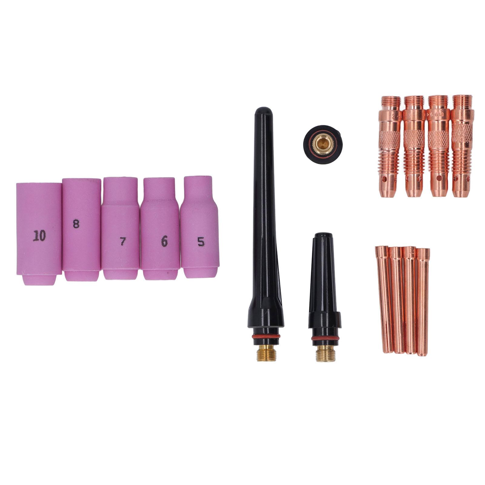

16PCS TIG Welding Torch Accessories Kit Copper Ceramic Plasma Cutter Torch Consumables for WP 17 18 26