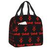 Custom Classic Anime B-Bereserks Hot Logo Insulated Lunch Bags for School Office Waterproof Thermal Cooler Bento Box Women Kids