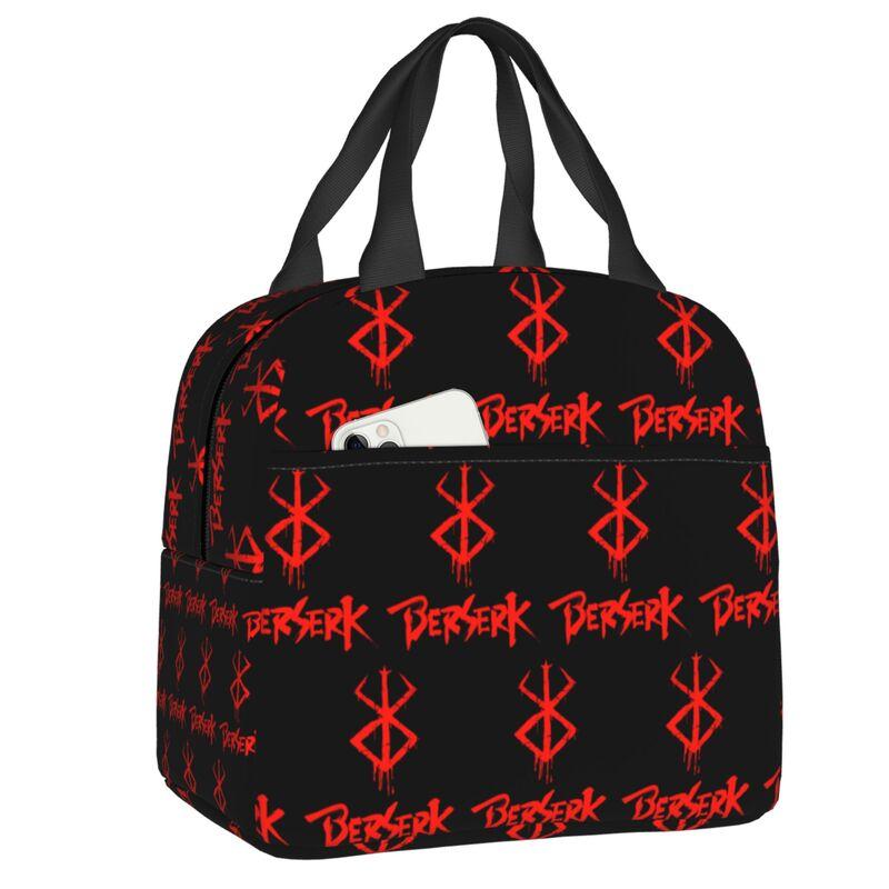 Custom Classic Anime B-Bereserks Hot Logo Insulated Lunch Bags for School Office Waterproof Thermal Cooler Bento Box Women Kids