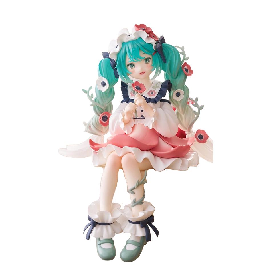 14cm Fashion Hatsune Miku Anime Figure Flower Fairy Hatsune Miku Action Figures Kawaii Girl Figurine PVC Collection Model Toys