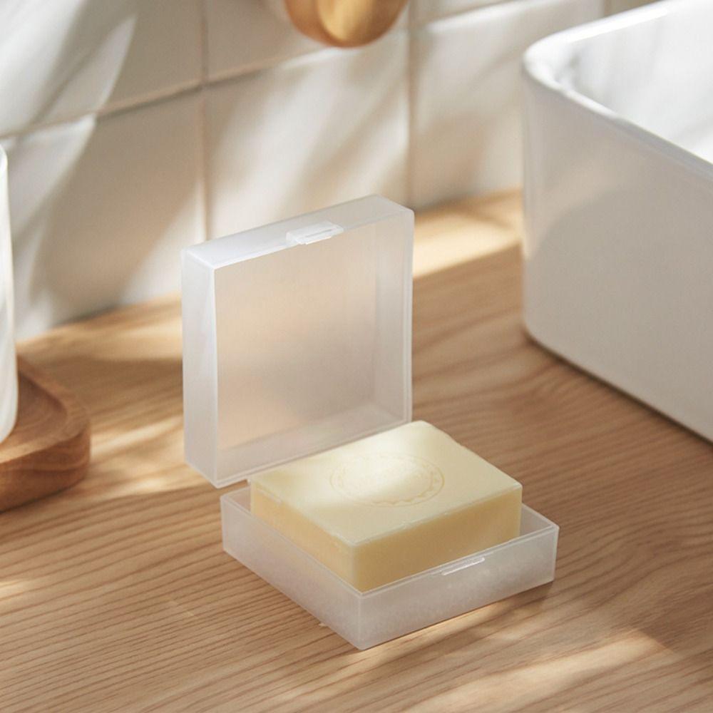 Transparent Soap Dish Sealed Soap  Holders Soap Storage Portable Soap Box  Bathroom