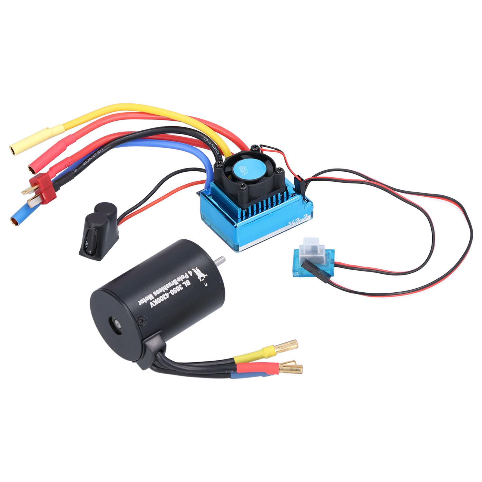 

3650 4300KV 4P Brushless Motor 60A Brushless ESC Set for 1 10 Remote Control Car