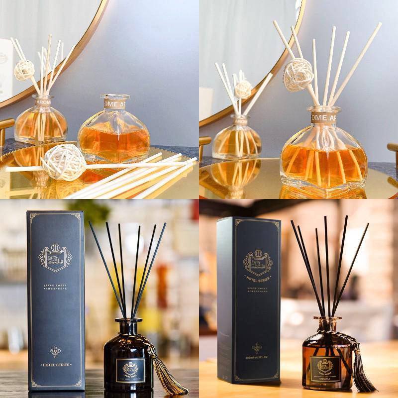Aromatherapy Essential Oil Rattan Reed Diffuser with Tassel Design for Home & Bedroom