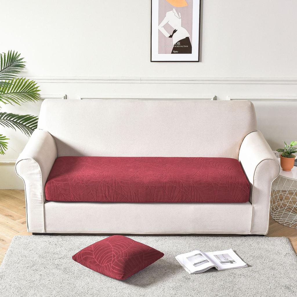 1pc Waterproof Stretch Sofa Slipcover Jacquard Sofa Cover Couch Cover for Bedroom Living Room Home Decor Furniture Protector