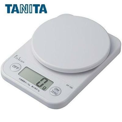 Tanita Cooking Scale Kitchen Weighing Digital 1kg 1g Unit White KF-100 WH Measuring Device Compact