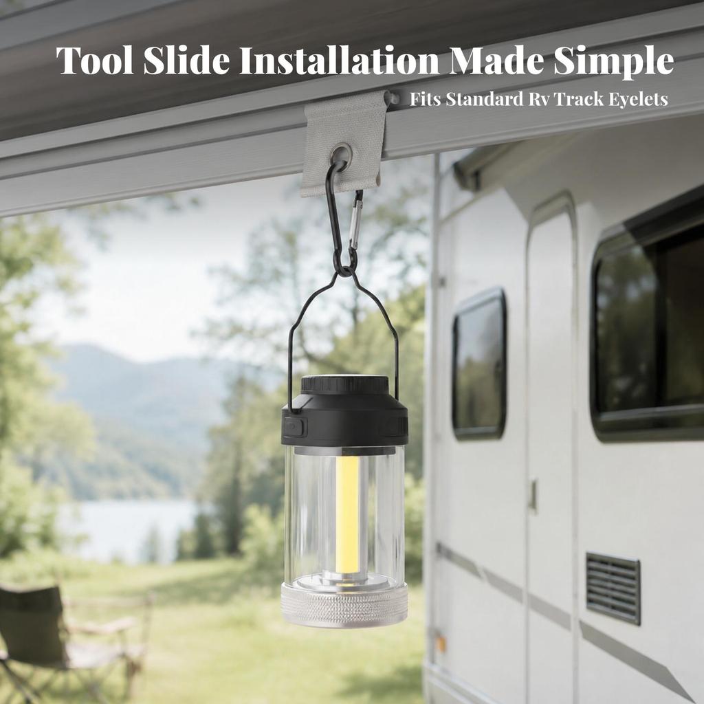 12 Pieces Awning Track Tab Heavy-Duty Hardware Flexible for Campers