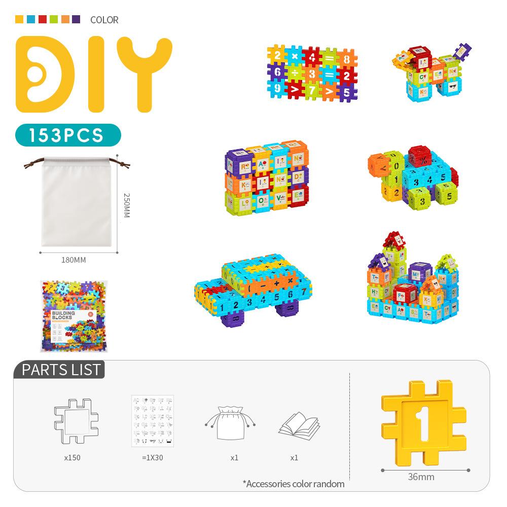 

Diy Creative Building Blocks Kindergarten Baby Letter Recognition Enlightenment Early Education Toys