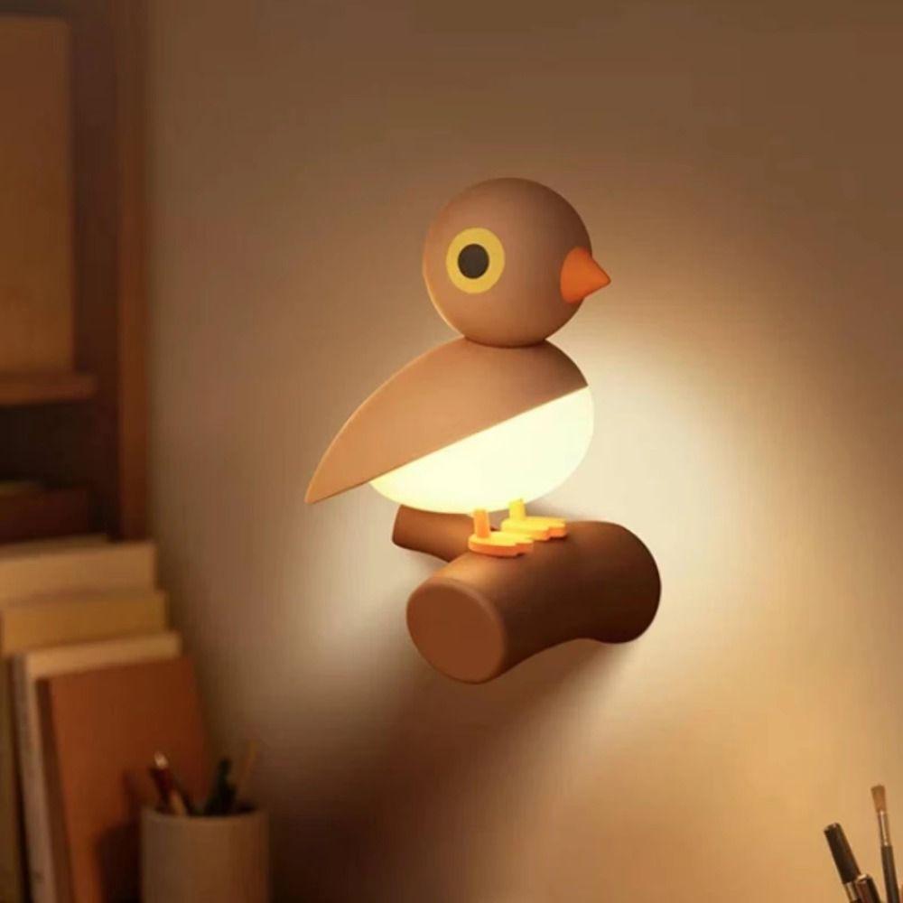 Dimmable Lucky Bird Night Light Portable Mini LED Bird Lamp Motion Sensor Night Light Nursery