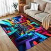 Alfombra Estampada 3D Estéreo de Tuberías para Sala de Estar Dormitorio Mesita de Noche Sofá Alfombra de Suelo Decoración Moderna para el Hogar Pasillo Área Alfombra