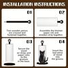 Wooden Base Bow Kitty Kitchen Towel Rack Cute Food Wrap Storage Rack  For Kitchen
