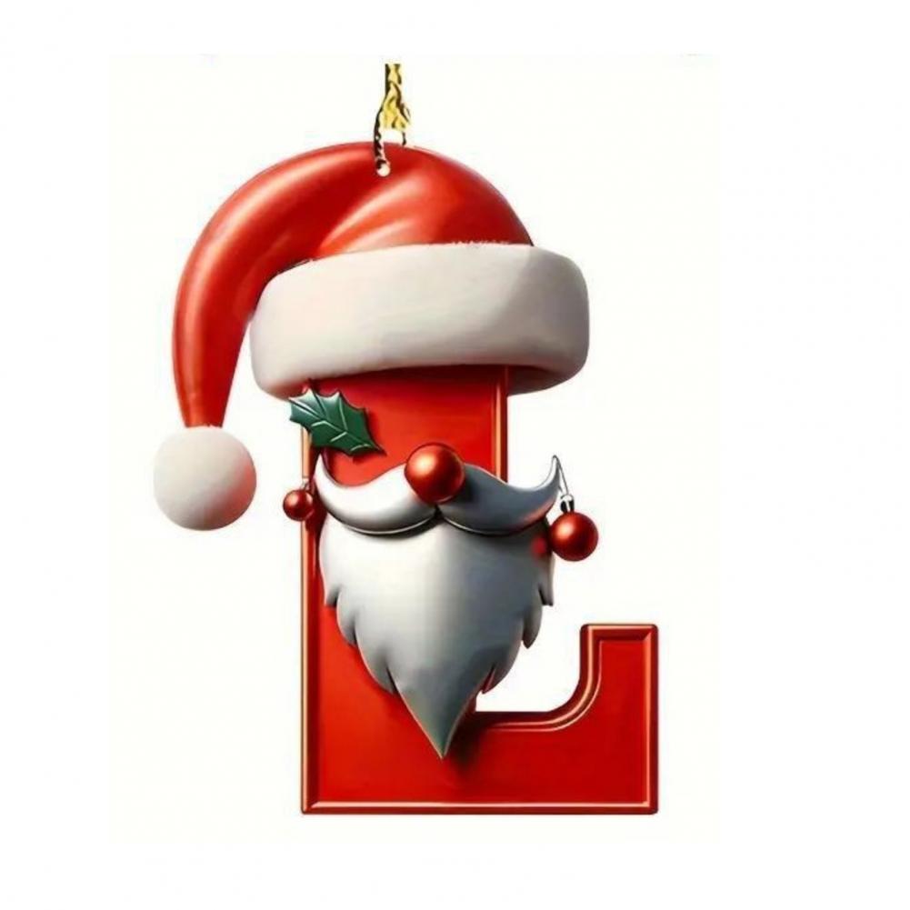 Alphabet Christmas Decorations Holiday Letter Ornaments Christmas Tree Letter Ornaments Decorative Hanging for Diy for Christmas