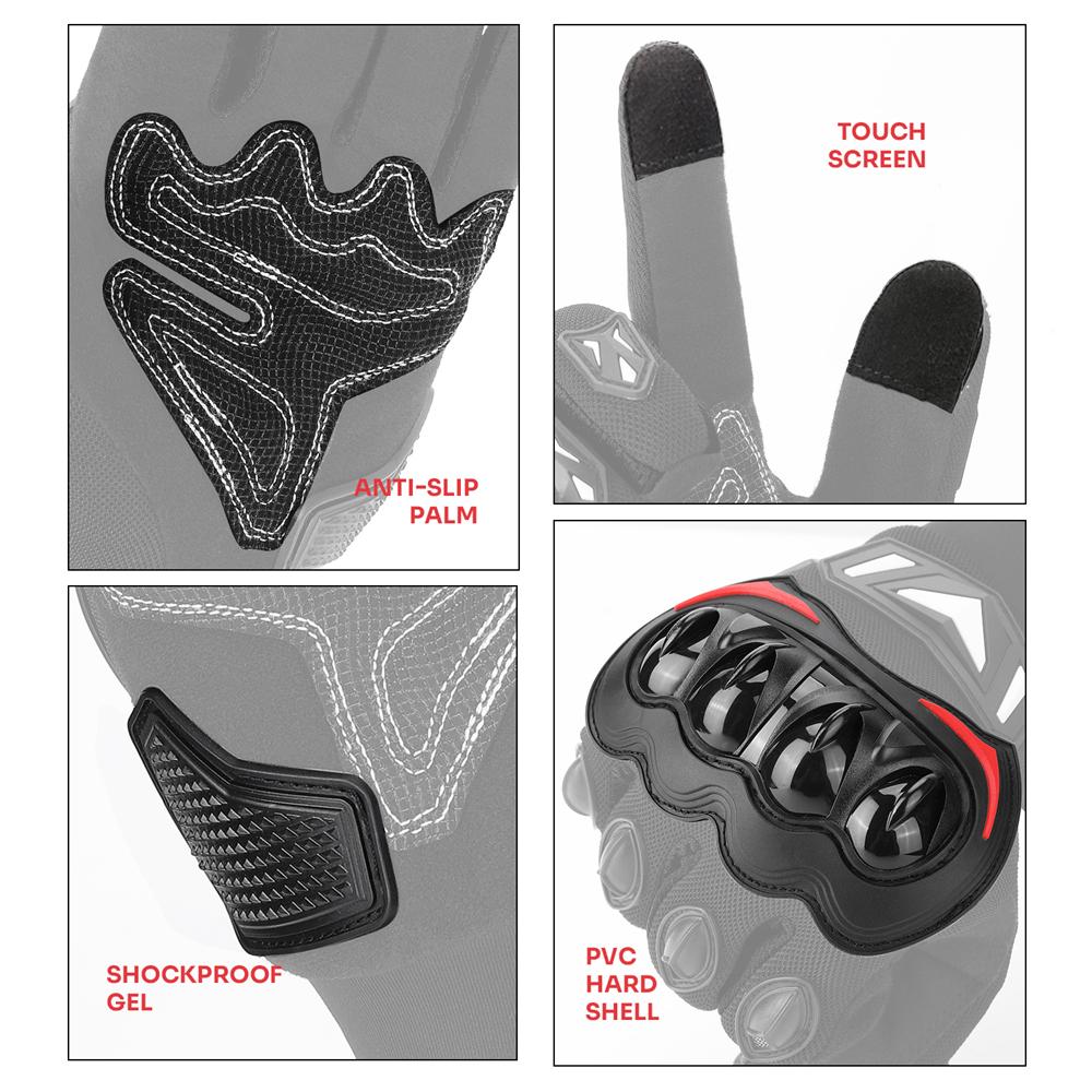 KEMIMOTO Summer Motorcycle Gloves CE Riding Gloves Knuckle Touchscreen Motorbike Tactical Gloves For Dirt Bike Motocross ATV UTV