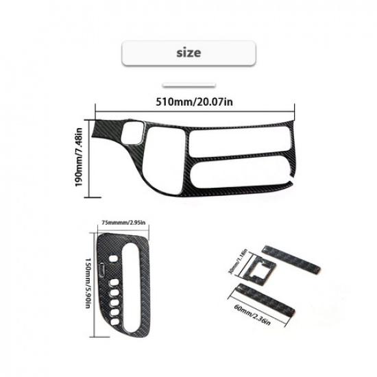 6Pcs For Honda Odyssey 2005-10 Carbon Fiber Automatic Climate Control Cover Trim