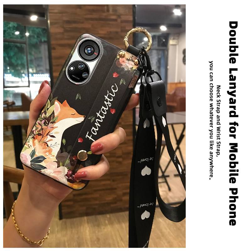 Wristband Phone Holder Phone Case For ZTE Blade V40S/Axon40 SE Dirt-resistant Soft case Durable Wrist Strap Lanyard Ring