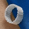 1 pezzo di anello intrecciato squisito in argento sterling 925, misure 6-10, per uomo e donna, gioielli alla moda per matrimoni, regali e accessori