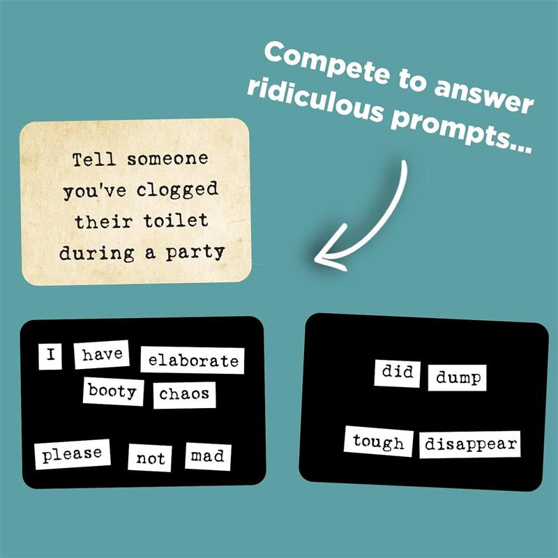 Ransom Notes - Ridiculously Fun Word Magnet Party Game For Adults, 3+ Players, Ransom Notes And The First Expansion Pack Cards