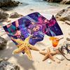 Custom Name Personalized Kpop Demon Hunter Print Beach Towel, for Trip Camping Beach Party Home Decor, Birthday Gift for Family & Friends
