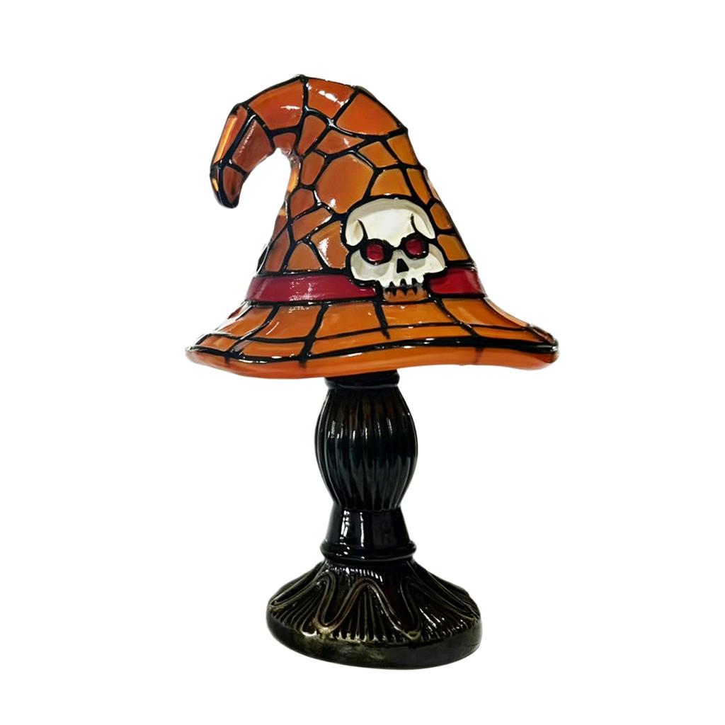 Wizard Hat Shape Light Halloween Witch Hat Table Lamp Wizard Hats Night Light for Bedroom Living Room Office Halloween Decor