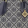 Tory Burch T Monogram Swing Two-Way Zipper Closure Fabric And Leather Mini Shoulder Crossbody Bag Women Handbags Navy-Blue 155620-405