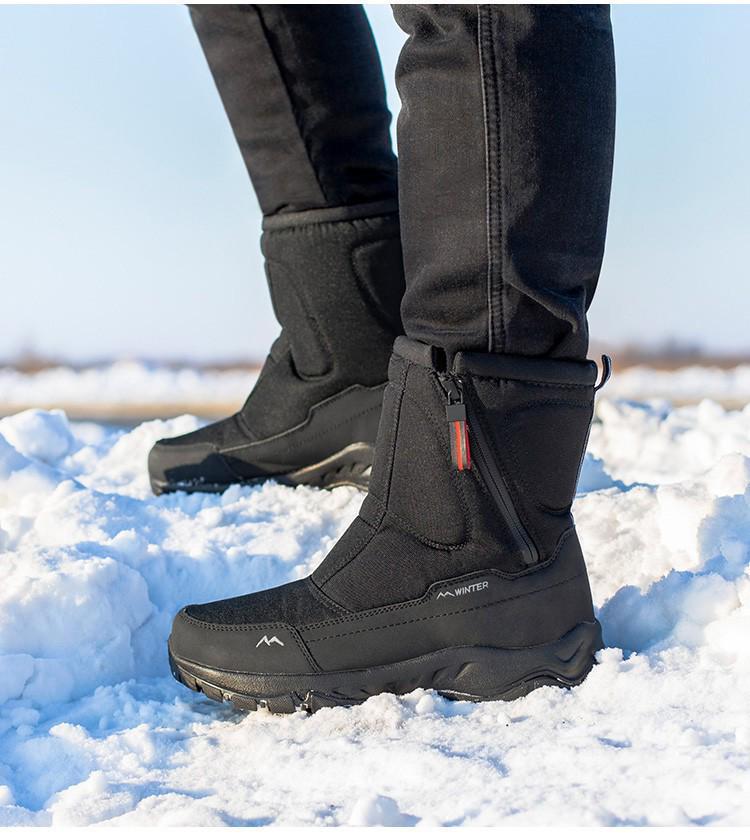 2025 Winter Thickened Anti-Slip Snow Boots with Velvet Lining for Couples - Waterproof Men's and Women's Short Styles