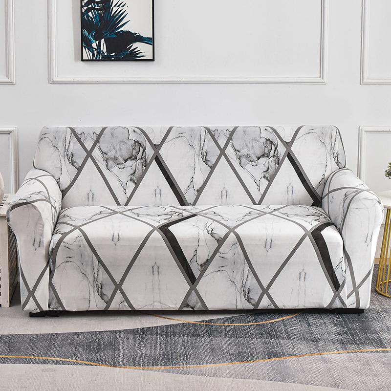 Bedruckter Sofabezug, Stretch-Couchbezüge, Loveseat-Schonbezüge für 2-Sitzer-Kissen, Couch, waschbar, Wohnzimmer-Möbelschutz