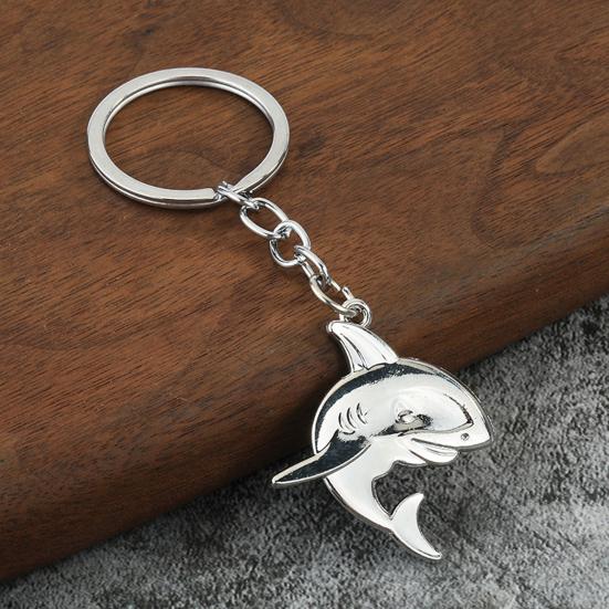 Shark Keychain Pendant Lightweight Metal Keychain Creative Sea Themed Keychains Bag Charms for Men Women Car Keys