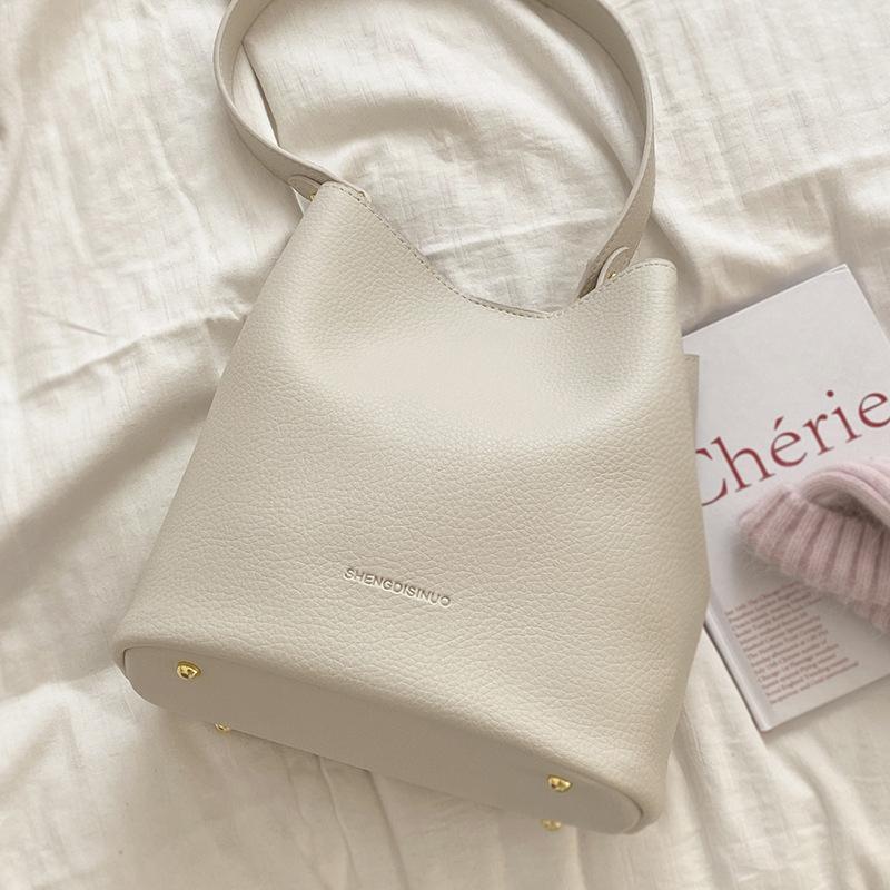 Modische Achseltasche, Hochwertige Bucket Bag, Single-Shoulder-Tasche mit großem Fassungsvermögen